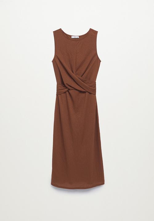 MANGO - Dress tim-h - brown