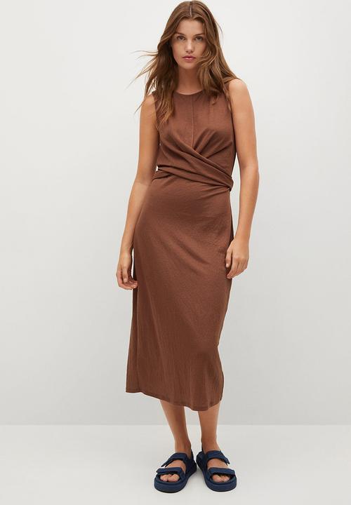 MANGO - Dress tim-h - brown