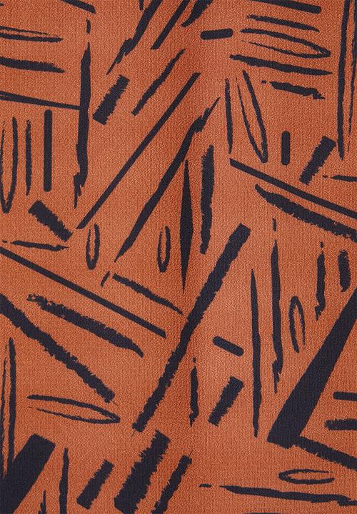 Superbalist - Printed basic woven tee - rust 
