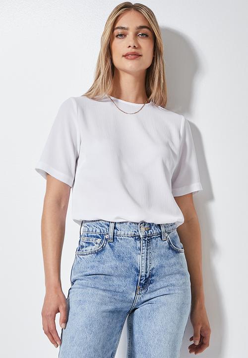 Superbalist -  Basic woven tee - white