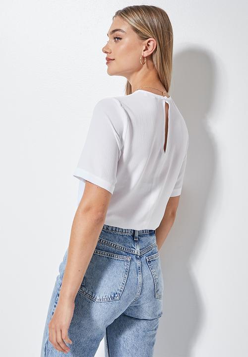 Superbalist -  Basic woven tee - white