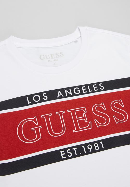 GUESS - Boys la lines tee - white