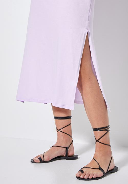 Superbalist - Shoulder pad column dress - lavender