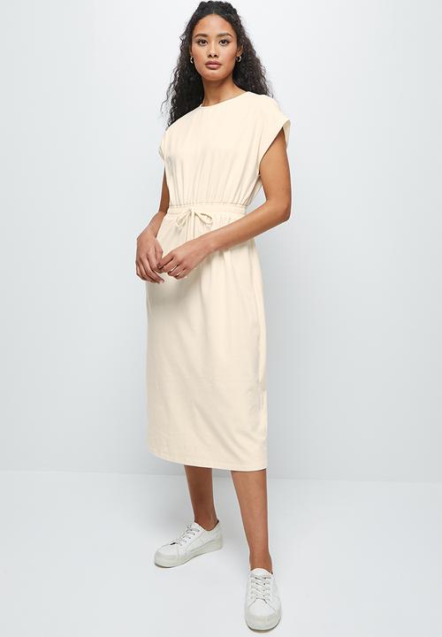 edit - Grown on sleeve knit dress - ecru