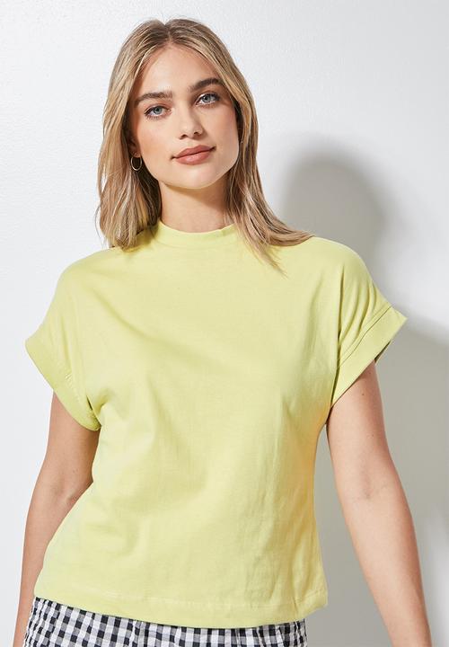 Superbalist - Rib trim tee - pale green