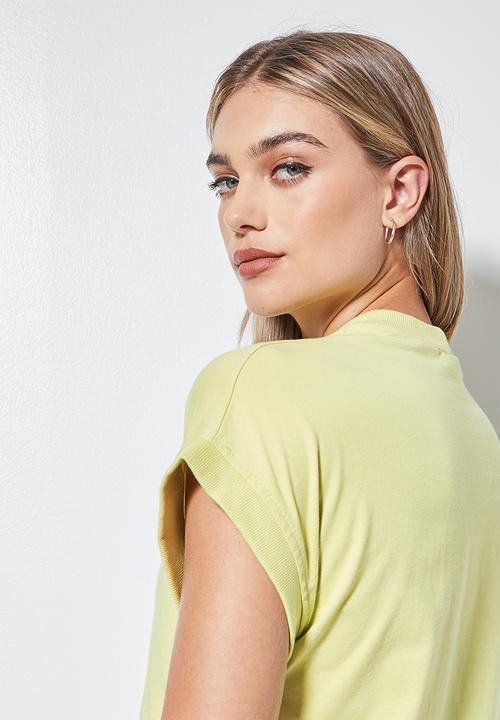 Superbalist - Rib trim tee - pale green