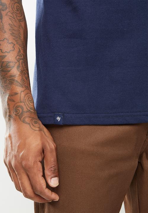 Aca Joe - High square logo tee - navy