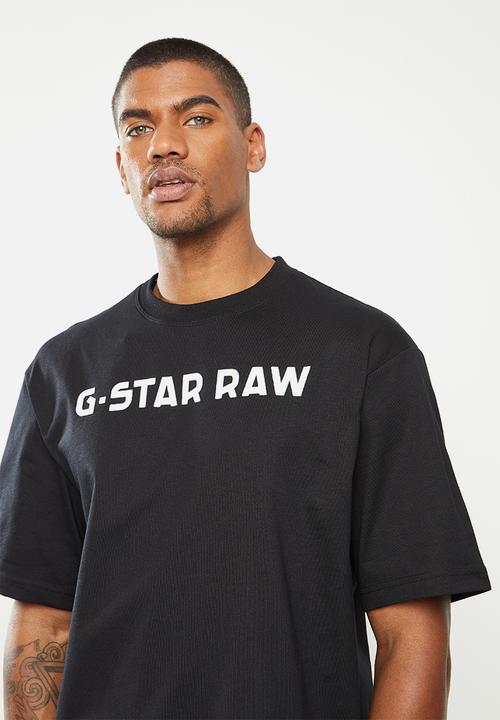 G-STAR - Snoop logo tee - dark black & milk