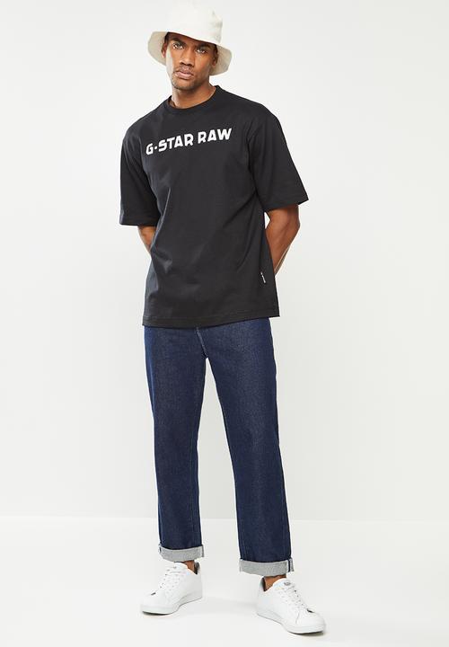 G-STAR - Snoop logo tee - dark black & milk