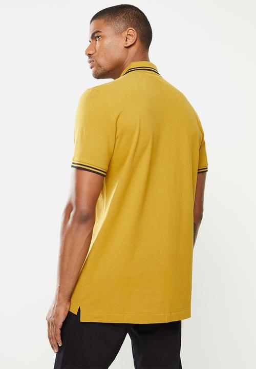 G-STAR - Dunda slim stripe polo short sleeve - toasted