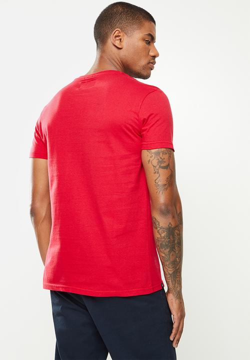 Aca Joe - Aca joe v-neck short sleeve t-shirt - red