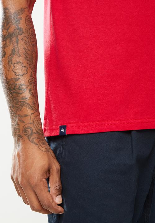 Aca Joe - Aca joe v-neck short sleeve t-shirt - red