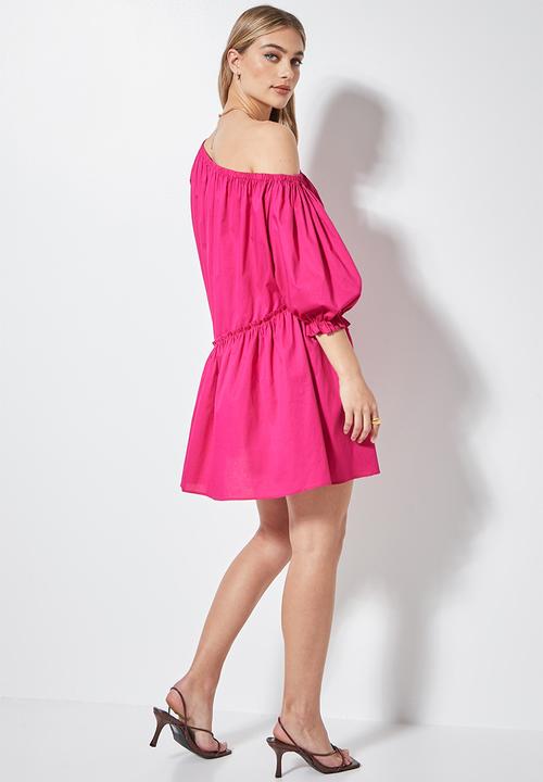 VELVET - Off shoulder tiered mini
