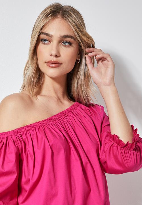 VELVET - Off shoulder tiered mini