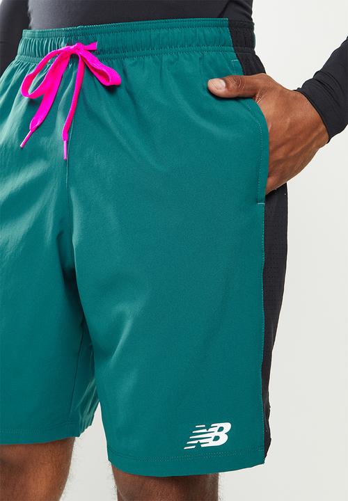 New Balance  - Tenacity 9in short print - mountain teal