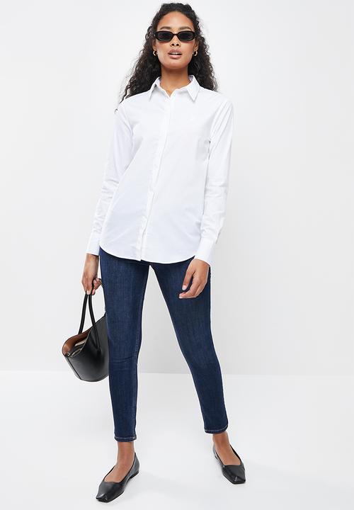POLO - Jamie basic long sleeve shirt - white