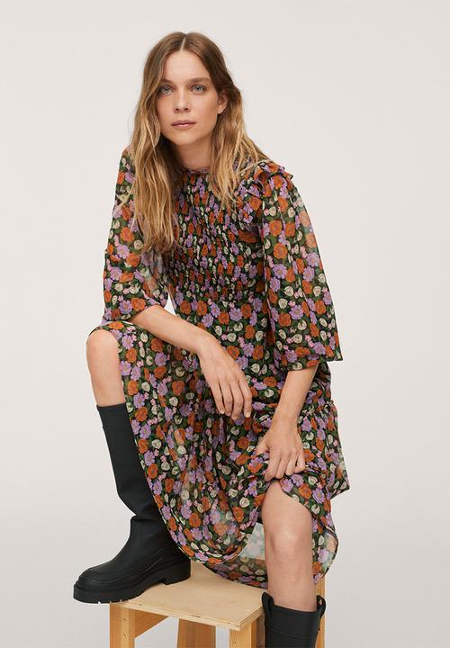 MANGO - Dress margot - orange