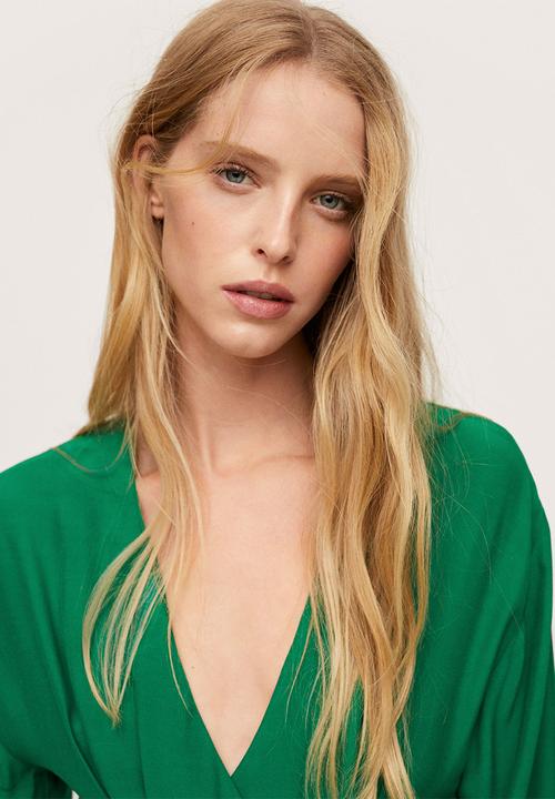 MANGO - Dress crosser - green