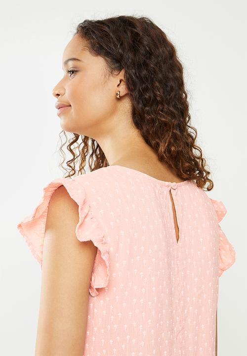 Revenge - Cap sleeve smock dress - pink