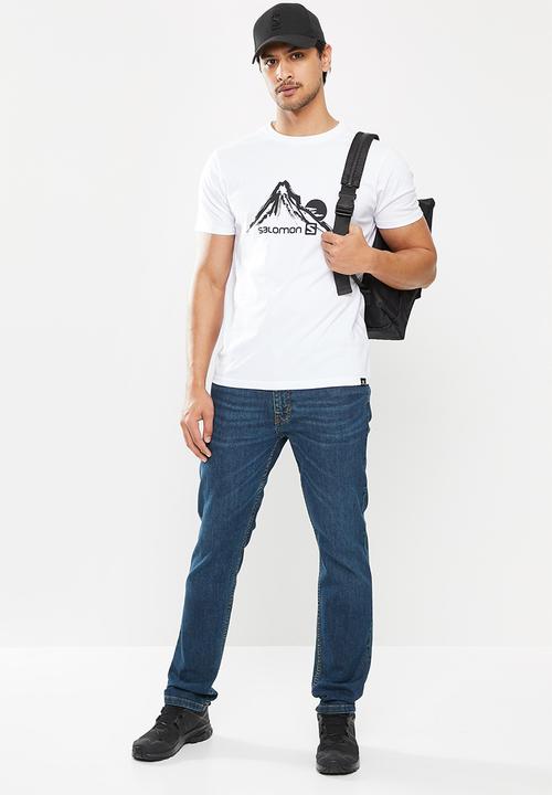 Salomon - Next peak short sleeve tee m - white