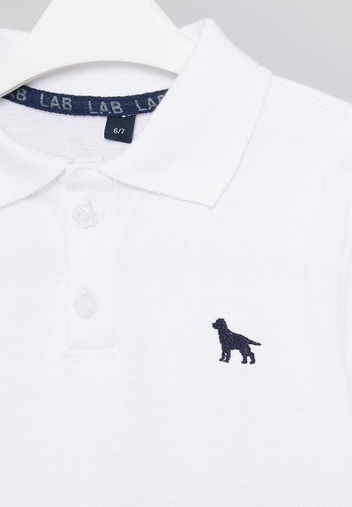 LAB - Boys short sleeve golfer - white