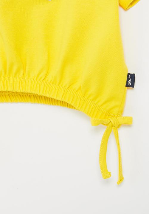LAB - Girls lab crop top - yellow