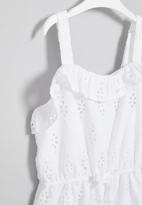 LAB - Girls anglaise jumpsuit - white