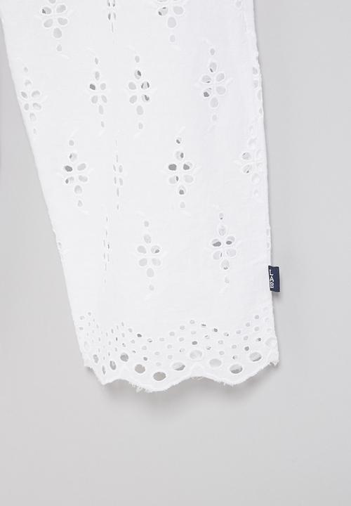 LAB - Girls anglaise jumpsuit - white