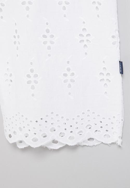 LAB - Girls anglaise pants - white