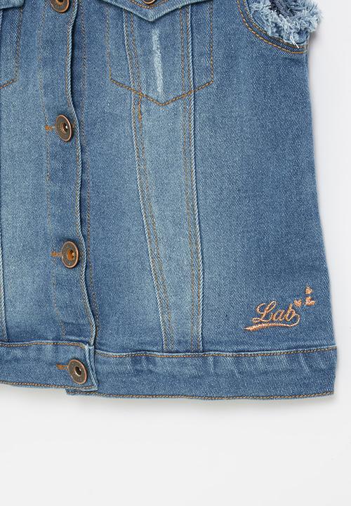 LAB - Girls sleeveless denim jacket - blue