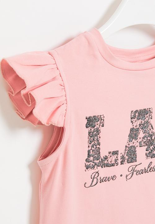 LAB - Girls lab short sleeve tee - pink