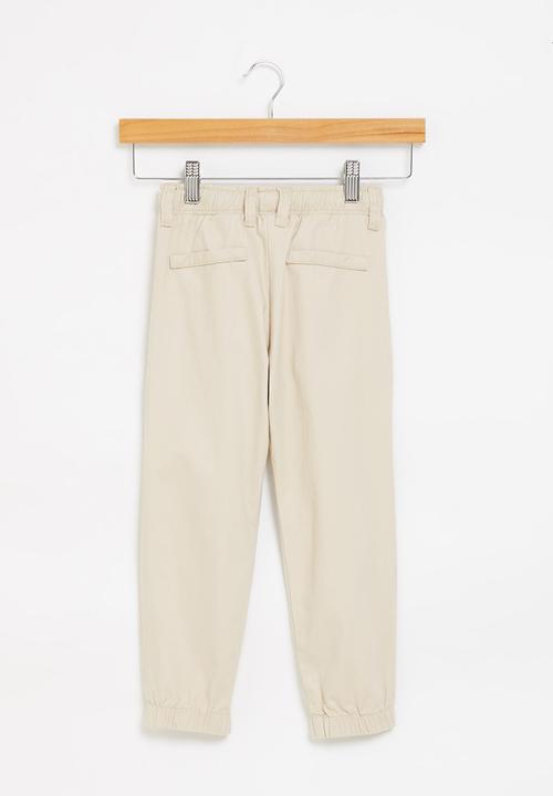 LAB - Boys twill jogger - stone