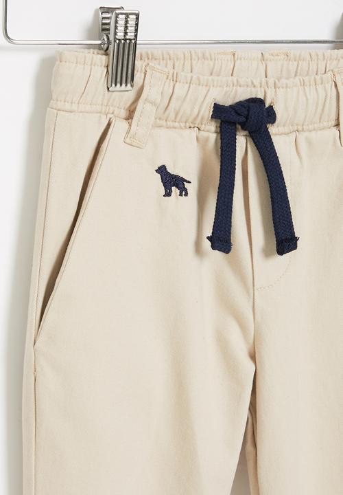 LAB - Boys twill jogger - stone