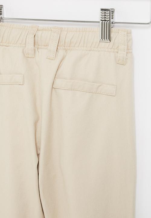 LAB - Boys twill jogger - stone