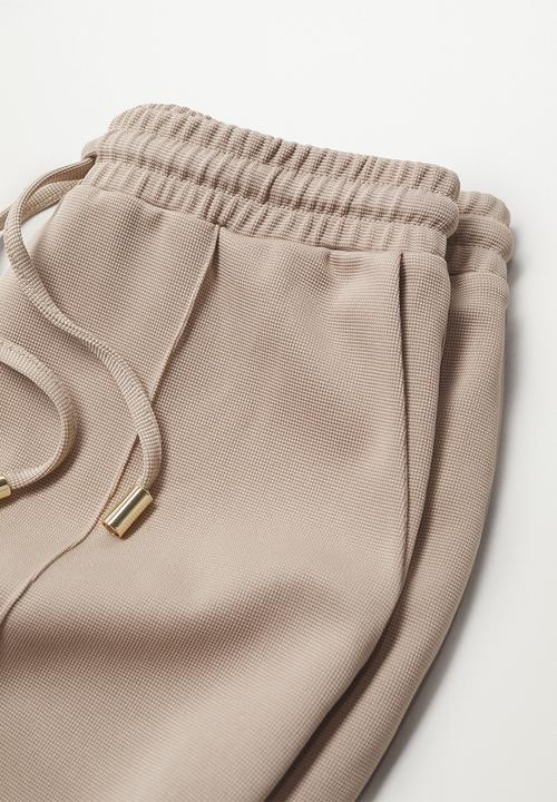 MANGO - Trousers florida1 - light pastel grey