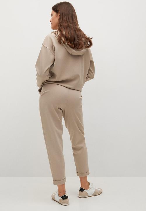 MANGO - Trousers florida1 - light pastel grey