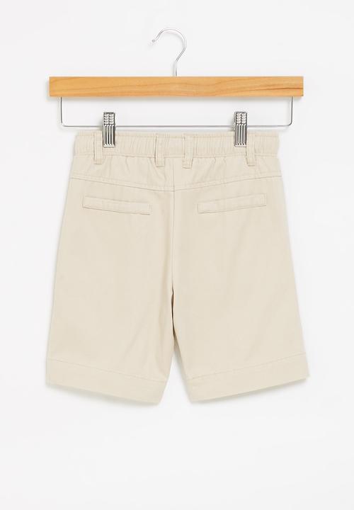 LAB - Boys twill shorts - stone