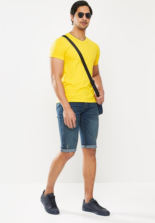 Pierre Cardin - Cot stretch v-neck - yellow