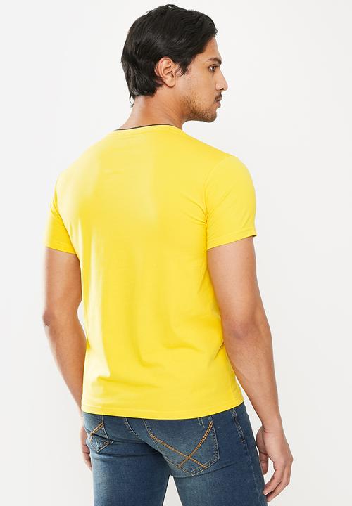 Pierre Cardin - Cot stretch v-neck - yellow