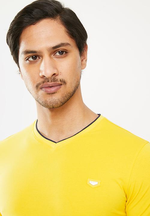 Pierre Cardin - Cot stretch v-neck - yellow