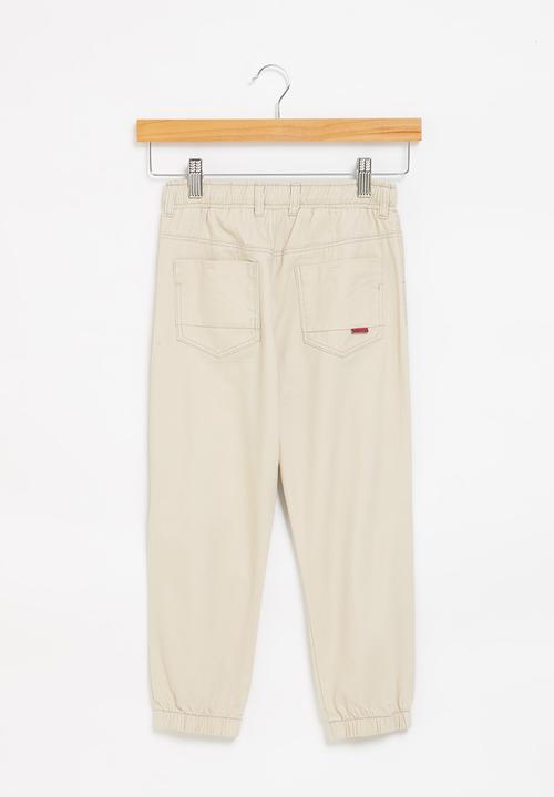 LAB - Boys cuffed joggers - stone