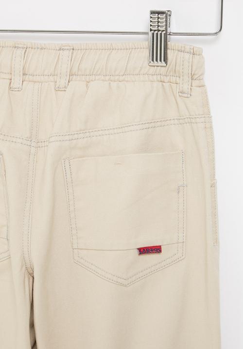 LAB - Boys cuffed joggers - stone