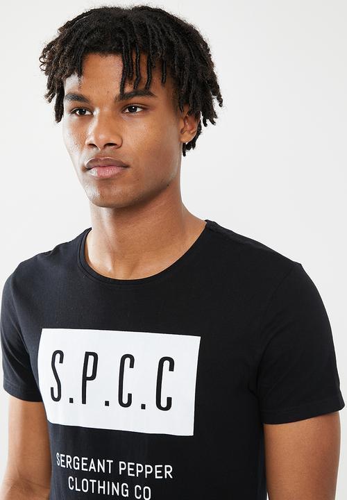 S.P.C.C - Trak regular fit straight hem tee - black