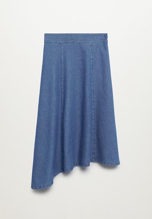 MANGO - Skirt gaia-h - open blue