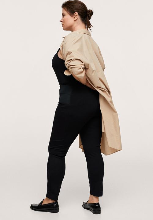 MANGO - Plus leggings chip - black