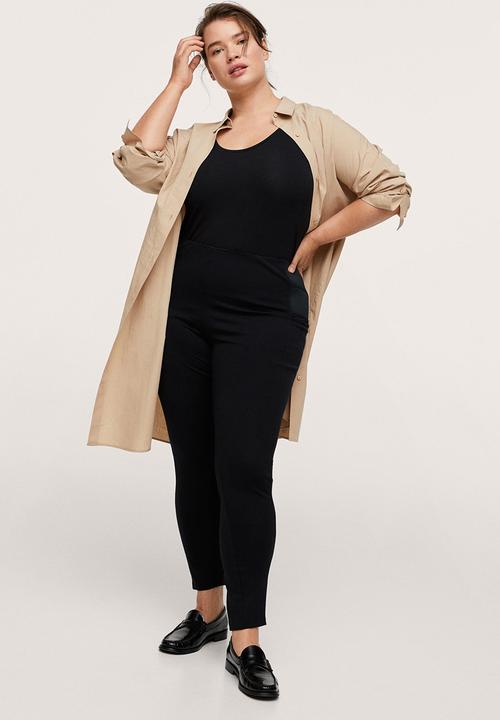 MANGO - Plus leggings chip - black
