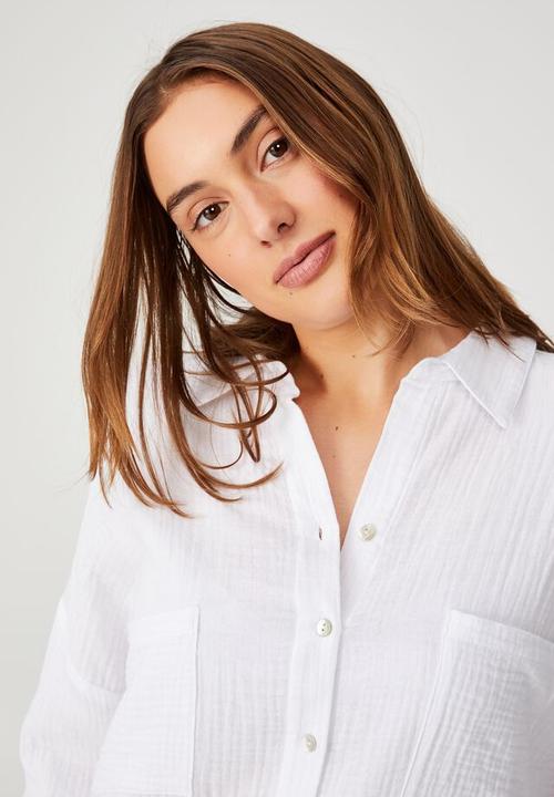 Cotton On - Pre party oversized shirt nightie - white