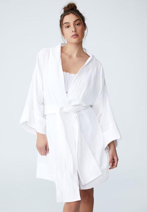Cotton On - Pre party robe - white