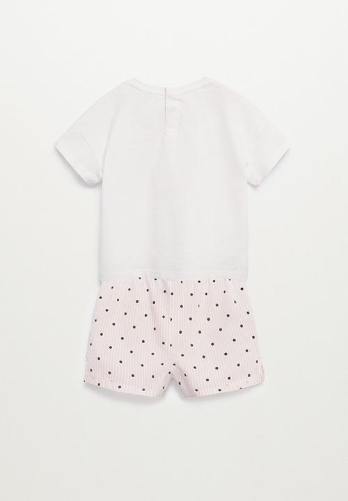 MANGO - Pyjamas snoopyb - white & pink
