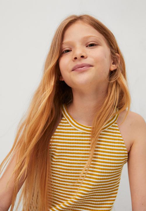 MANGO - T-shirt lane - yellow